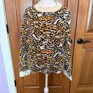 Rachel Comey yellow long sleeve tiger sweater women’s size medium